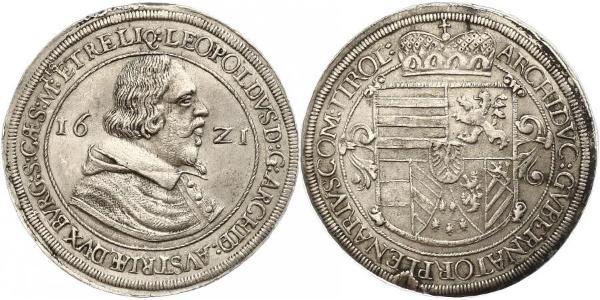 1 Талер Священна Римська імперія (962-1806) Срібло Leopold V, Archduke of Austria  (1586 – 1632)
