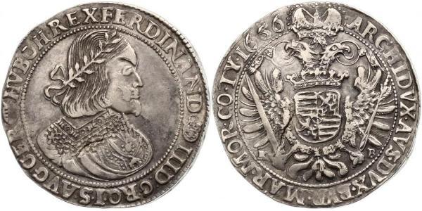 1 Талер Священна Римська імперія (962-1806) Срібло Ferdinand III, Holy Roman Emperor (1608-1657)