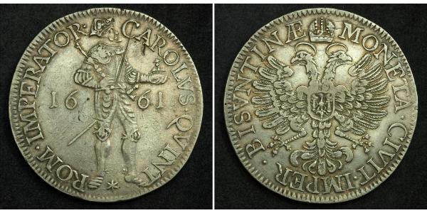 1 Талер Франкське королівство (843-1791) Срібло Карл V імператор Священної Римської імперії (1500-1558)