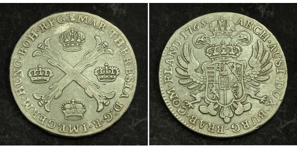 1 Талер / 1 Крона Австрийские Нидерланды (1713-1795) Серебро Maria Theresa of Austria (1717 - 1780)