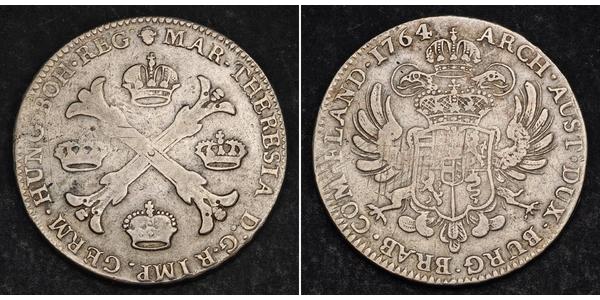 1 Талер / 1 Крона Австрійські Нідерланди (1713-1795) Срібло Maria Theresa of Austria (1717 - 1780)