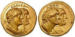 1 Тетрадрахма Эллинистиический Египет (332BC-30BC) Золото Птолемей II Филадельф (309BC-246BC)