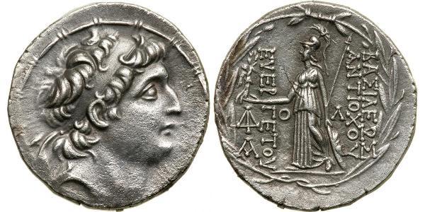 1 Тетрадрахма Государство Селевкидов (312BC-63 BC) Серебро Антиох VII Эвергет (?-129BC)