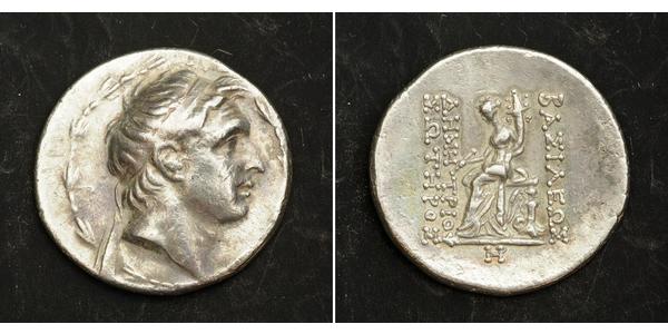1 Тетрадрахма Государство Селевкидов (312BC-63 BC) Серебро Demetrius I Soter (185BC - 150BC)