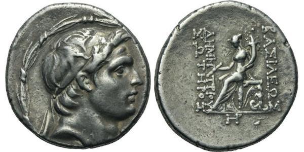 1 Тетрадрахма Государство Селевкидов (312BC-63 BC) Серебро Demetrius I Soter (185BC - 150BC)