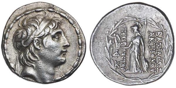 1 Тетрадрахма Государство Селевкидов (312BC-63 BC) Серебро Антиох VII Эвергет (?-129BC)