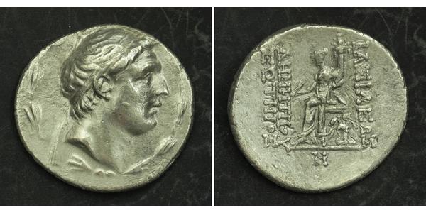 1 Тетрадрахма Государство Селевкидов (312BC-63 BC) Серебро Demetrius I Soter (185BC - 150BC)