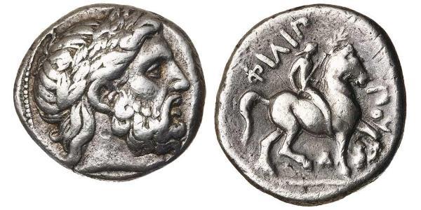 1 Тетрадрахма Древняя Греция (1100BC-330) Серебро Philip II of Macedon (382 BC - 336 BC)
