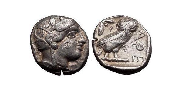 1 Тетрадрахма Древняя Греция (1100BC-330) Серебро 