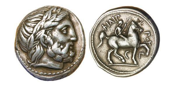 1 Тетрадрахма Древняя Греция (1100BC-330) Серебро Philip II of Macedon (382 BC - 336 BC)