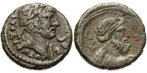 1 Тетрадрахма Римская империя (27BC-395) Серебро Адриан (76 - 138) 