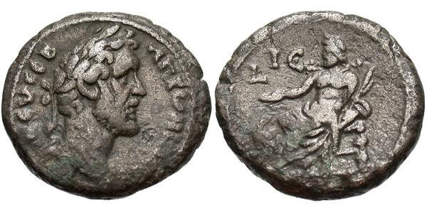 1 Тетрадрахма Римская империя (27BC-395) Серебро Антонин Пий  (86-161)