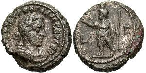 1 Тетрадрахма Римская империя (27BC-395) Серебро (билон) Требониан Галл (206-253)