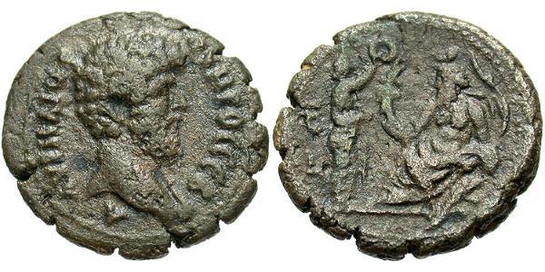 1 Тетрадрахма Римская империя (27BC-395) Серебро (билон) Луций Вер (130-169)