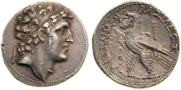 1 Тетрадрахма Держава Селевкідів (312BC-63 BC) Срібло Alexander I Balas (150-145 BC)