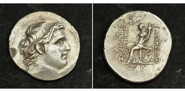 1 Тетрадрахма Держава Селевкідів (312BC-63 BC) Срібло Demetrius I Soter (185BC - 150BC)