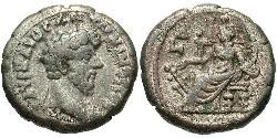 1 Тетрадрахма Римська імперія (27BC-395) Срібло Марк Аврелій (121-180)