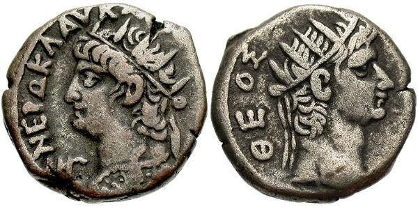 1 Тетрадрахма Римська імперія (27BC-395) Срібло Нерон (37- 68)