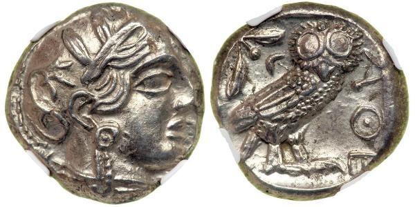 1 Тетрадрахма Стародавня Греція (1100BC-330) Срібло 