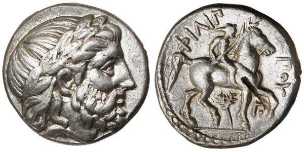 1 Тетрадрахма Стародавня Греція (1100BC-330) Срібло Philip II of Macedon (382 BC - 336 BC)