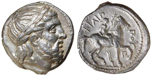 1 Тетрадрахма Стародавня Греція (1100BC-330) Срібло Philip II of Macedon (382 BC - 336 BC)