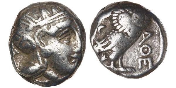 1 Тетрадрахма Стародавня Греція (1100BC-330) Срібло 