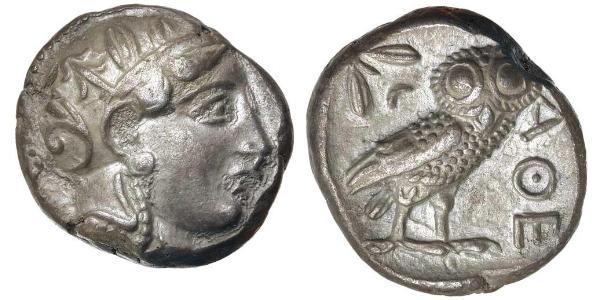 1 Тетрадрахма Стародавня Греція (1100BC-330) Срібло 