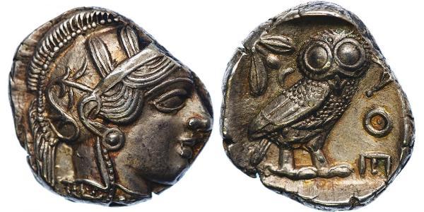 1 Тетрадрахма Стародавня Греція (1100BC-330) Срібло 