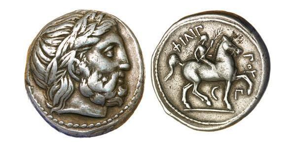 1 Тетрадрахма Стародавня Греція (1100BC-330) Срібло Philip II of Macedon (382 BC - 336 BC)