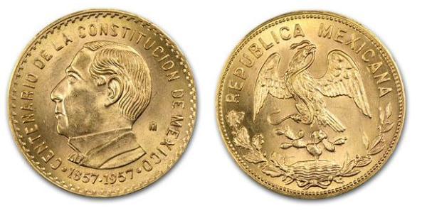 1 Унцiя Мексиканські Сполучені Штати (1867 - ) Золото 