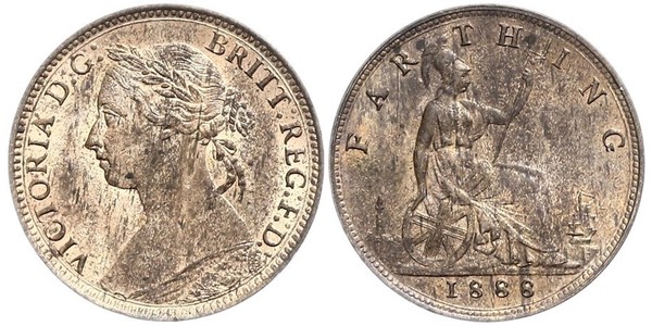 1 Фартинг Соединённое королевство Великобритании и Ирландии (1801-1922) Бронза Виктория (1819 - 1901)
