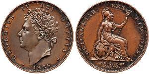 1 Фартинг Соединённое королевство Великобритании и Ирландии (1801-1922) Медь Георг IV (1762-1830)