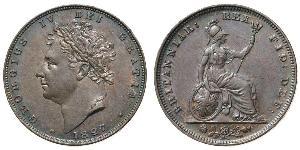 1 Фартинг Соединённое королевство Великобритании и Ирландии (1801-1922) Медь Георг IV (1762-1830)