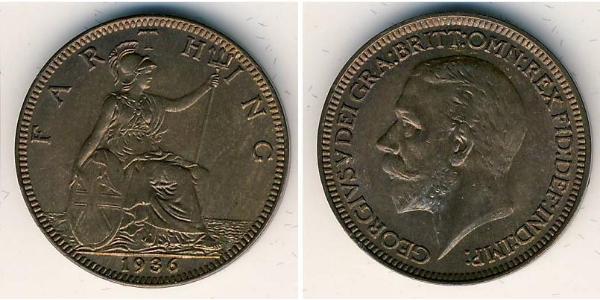 1 Фартинг Соединённое королевство Великобритании и Ирландии (1801-1922) Медь Георг V (1865-1936)