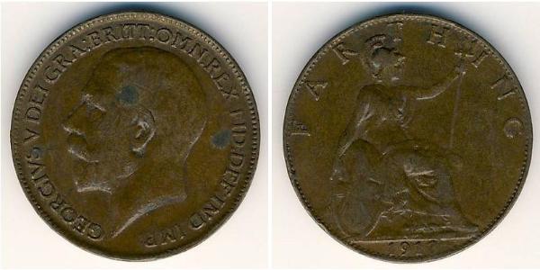 1 Фартинг Соединённое королевство Великобритании и Ирландии (1801-1922) Медь Георг V (1865-1936)