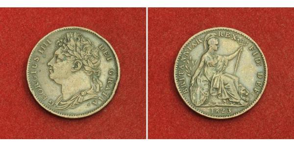 1 Фартинг Соединённое королевство Великобритании и Ирландии (1801-1922) Медь Георг IV (1762-1830)