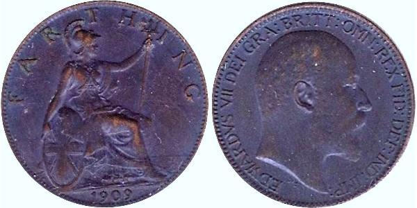 1 Фартінг Велика Британія  Мідь Едвард VII (1841-1910)