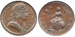 1 Фартінг Королівство Великобританія (1707-1801) Мідь Георг III (1738-1820)