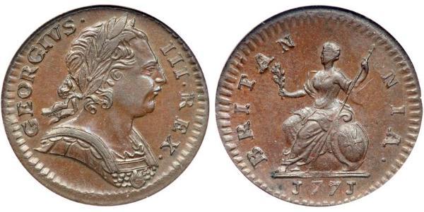 1 Фартінг Королівство Великобританія (1707-1801) Мідь Георг III (1738-1820)