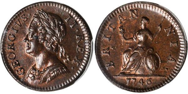 1 Фартінг Королівство Великобританія (1707-1801) Мідь Георг II (1683-1760)