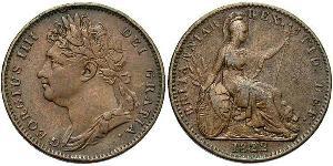 1 Фартінг Сполучене королівство Великобританії та Ірландії (1801-1922) Мідь Георг IV (1762-1830)