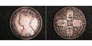 1 Флорин Соединённое королевство Великобритании и Ирландии (1801-1922) Серебро Виктория (1819 - 1901)