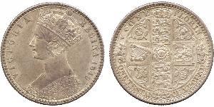 1 Флорин Соединённое королевство Великобритании и Ирландии (1801-1922) Серебро Виктория (1819 - 1901)