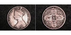 1 Флорин Соединённое королевство Великобритании и Ирландии (1801-1922) Серебро Виктория (1819 - 1901)