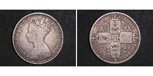 1 Флорин Соединённое королевство Великобритании и Ирландии (1801-1922) Серебро Виктория (1819 - 1901)
