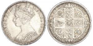 1 Флорин Соединённое королевство Великобритании и Ирландии (1801-1922) Серебро Виктория (1819 - 1901)