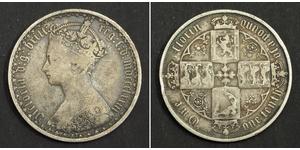 1 Флорин Соединённое королевство Великобритании и Ирландии (1801-1922) Серебро Виктория (1819 - 1901)