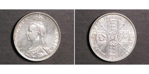 1 Флорин Соединённое королевство Великобритании и Ирландии (1801-1922) Серебро Виктория (1819 - 1901)