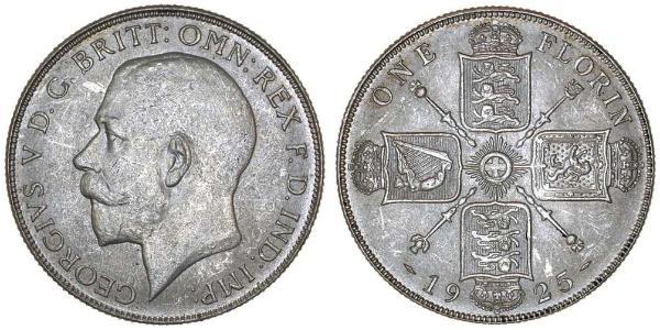 1 Флорин Соединённое королевство Великобритании и Ирландии (1801-1922) Серебро Георг V (1865-1936)
