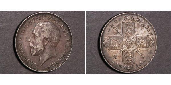 1 Флорин Соединённое королевство Великобритании и Ирландии (1801-1922) Серебро Георг V (1865-1936)